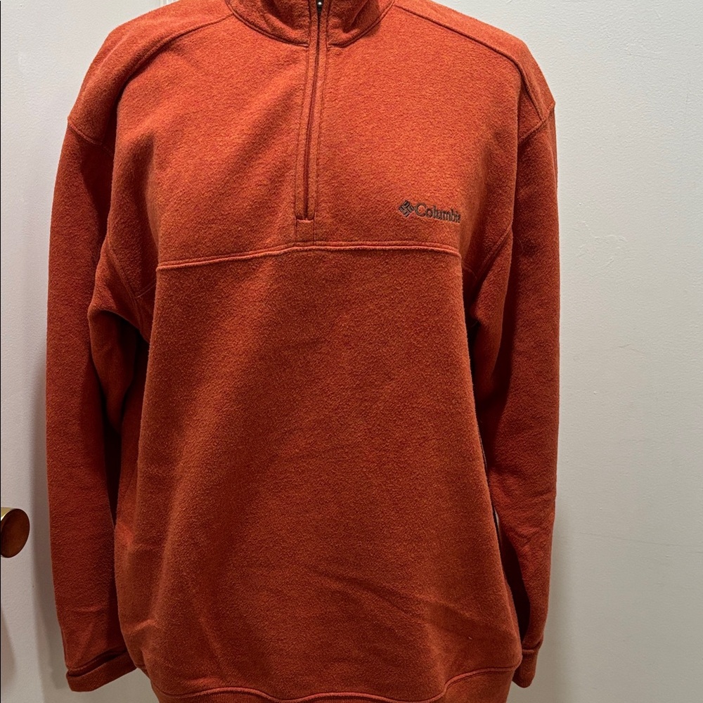Columbia Men's Zip-Up Sweater in Rust